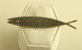 Sterling Silver BEAU Signed Ichthus Fish Animal Solid Brooch Pin - £23.74 GBP