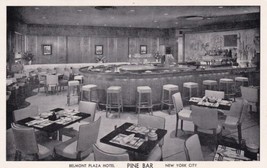 Belmont Plaza Hotel New York City NY Postcard Vintage Pine Bar Lexington Avenue - £2.34 GBP