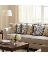 SOGA 6PC 45cm Pillowcase Set – 3x Champagne Gold Ruffle &amp; 3x Beige Flora... - $85.50