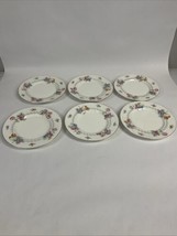 Vintage Minton Berkshire Set Of 6 Plates Bone China England Floral Design Gold  - $29.69