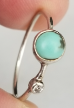 vintage sterling silver 925 ring womens size 7 Turquoise - $29.99