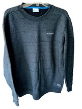 COLUMBIA MENS LS CREW NECK PULLOVER LINED CHARCOAL GRAY SWEATER EUC XL - £26.49 GBP