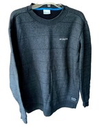COLUMBIA MENS LS CREW NECK PULLOVER LINED CHARCOAL GRAY SWEATER EUC XL - £26.49 GBP