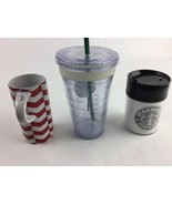 Starbucks ToGo Tumbler 16oz 2011 Insulated cold cup Clear Lot Mugs Lids - $20.65 CAD