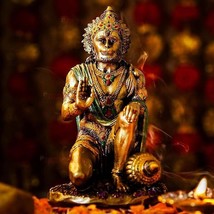 Lord Hanuman Idol in Sitting Position Indian God Statues for Mandir Temple Pooja - £21.54 GBP