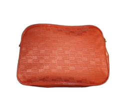 Estee Lauder Orange Make Up Bag Cosmetic Case Travel Zip Bag - $10.99