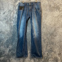 Buckle Black Premium Jeans Mens 32x32 Lowrise Slim Straight Leather Pockets - $25.38