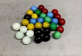 Vintage Lot Of 30 Multicolored Marbles - $185.15 MXN