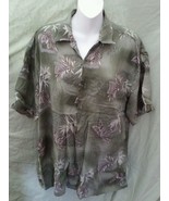 Campia Moda Men&#39;s SS Button Down Shirt -Hawaiian Surfer - Large 100% Rayon - $20.46 CAD