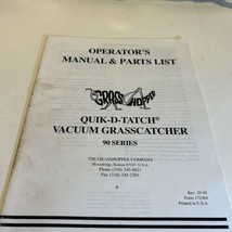 Grasshopper Quik-D-Tatch Vacuum Grasscatcher Series 90, 93, 95, 96L - £7.78 GBP