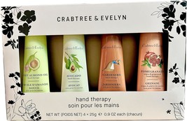 Crabtree &amp; Evelyn 4-Pack Hand Therapy Set - Almond, Avocado, Gardeners, Pomegran - £38.22 GBP