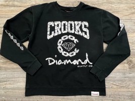 Diamond Supply X Crooks &amp; Castles Collab Sweatshirt Black~ Men&#39;s Medium - $28.71