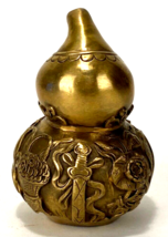 Vtg Brass Bell / Bauble - Ornate - 3.5&quot; Tall - Closed Bell - £18.38 GBP
