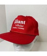 Aliant Cellular Hat Vtg 1990&#39;s Motorola Phones Red Rope Trucker Hat Snap... - £11.10 GBP