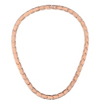 Rose Gold Titanium 4 Element Magnetic Therapy Necklace Pain Relief for H... - £76.48 GBP