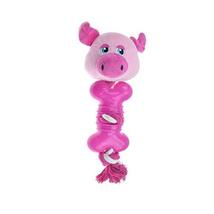MPP Silly Dog Fun Chew Tug Toss Toys Zoo Animals Plush Pig Giraffe Elephant or S - £12.53 GBP
