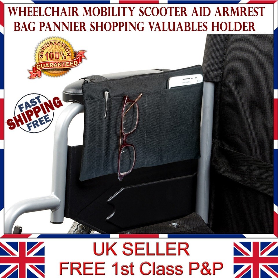 LTG PRO Wheelchair Armrest Bag Mobility Scooter aid Pannier Shopping Holder - $7.93
