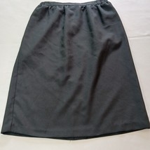 Elastic Waist Pull-On Women&#39;s Black Polyester Skirt Size 14 Measured Wai... - €4,73 EUR