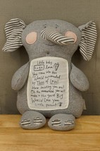 Demdarco Soft Stuffed Gray Baby Elephant Toy Pillow Lovey 17&quot; Little Peanut - £19.50 GBP