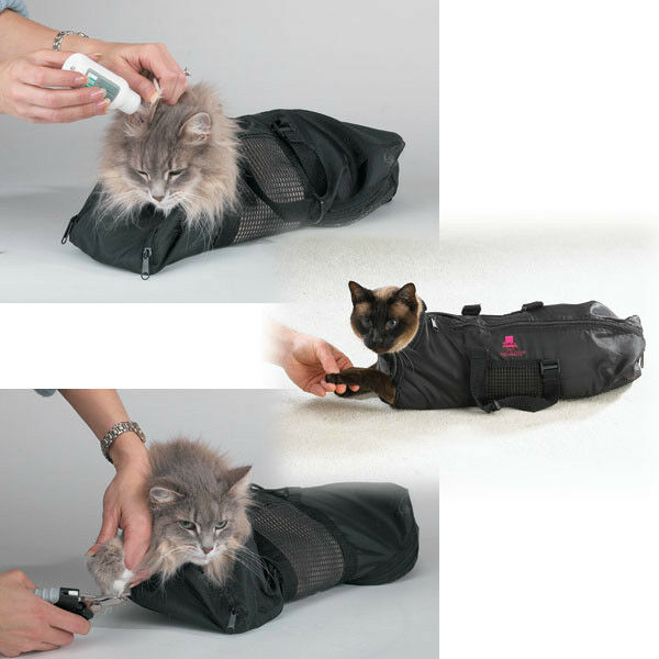 Heavy Duty Mesh Cat Grooming Bathing Restraint Bag 3 Sizes & Vet Sets Available
