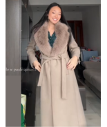 ZARA BNWT 2026. LIGHT MINK WOOL COAT FAUX FUR LAPEL BELT. 8535/107/736 - $191.26