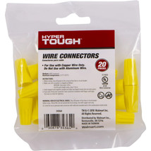 Hyper Tough Medium Wire Connectors 20 Pack, Yellow, 34364 - £7.23 GBP