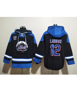 Francisco Lindor #12 New York Mets Black Lace-Up Pullover Hoodie - $79.00