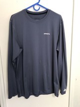 Patagonia Shirt Mens Large Gray Stretch Long Sleeve Performance 50+ UPF Fishing - £14.78 GBP