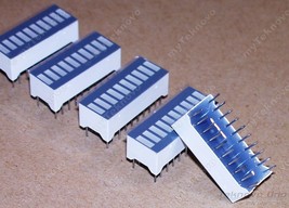 5x Blue Led Array Bargraph 10-Segs High Bright Intensity [For Arduino] Usa - £6.08 GBP