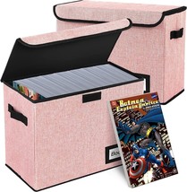 Comic Box Storage BCW Short Collapsible Case Holds Up To 180 Book Pink 2 Pack - £37.85 GBP