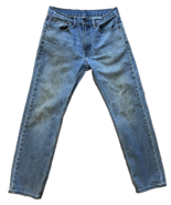 levis 505 size 32x32 thrashed grease marks distressed grunge jeans - $8.86
