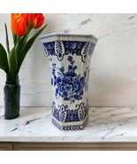 De Porceleyne Fles Royal Delft Blue Flowers Beaker Vase 1962 - €252,75 EUR