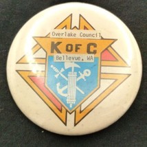 Knights Of Columbus Bellevue Washington Vintage Pin Button Pinback KofC Catholic - $14.34