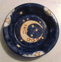 Original Handpainted, Handmade &quot;Moon, &amp; Stars&quot; Novelty Ceramic Ashtray - £12.50 GBP