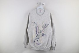 Vtg 90s Womens Large Biloxi Beach Mississippi Unicorn Heart Star Sweatshirt USA - £61.12 GBP