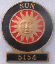 Fire Mark: Sun Insurance Company Cast Metal Plaque Number 5154-SIGN/MARKER - £63.28 GBP