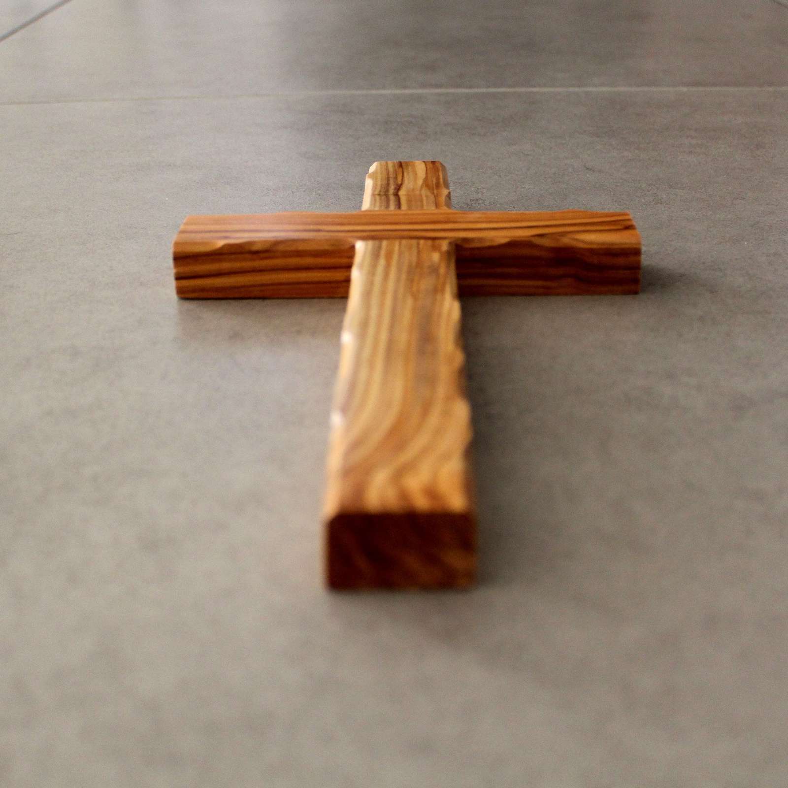 Primary image for 6" Olive Wood  (Wavy Edge) Cross, a Simple Design. Great for Wall Hanging, Confi