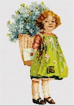 Pepita Needlepoint Canvas: Abigail and Flowers, 6&quot; x 10&quot; - $50.00+