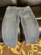 Old Navy Girl Denim Stretch Skinny Jeans Adjustable Waist Size 14 Regular - $8.90