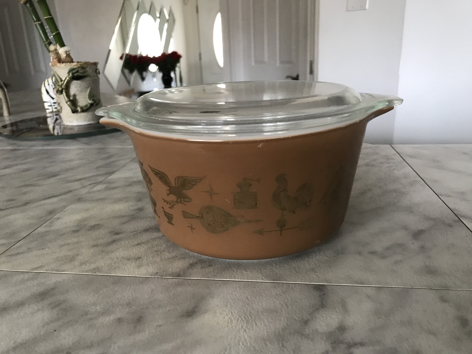 Vintage 1961 Pyrex Covered Casserole 473 Dish Ovenware 1 Qt (USA) - £6.05 GBP