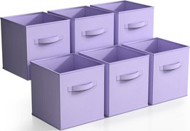 Foldable Storage Cube Basket Bin for Nursery, Playroom Closet &amp; Shelves - Purple - £39.16 GBP
