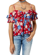 American Rag Junior Girls Printed Ruffled Off The Shoulder Top, Large - £32.94 GBP