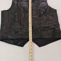 Navarre Leather Company Mens Italian Stone Design Genuine Leather Black Vest 2XL image 5