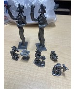 Vintage Lot of 7 Boyd Perry  Pewter Figurines Figures Gold Mining Poker ... - $461.55 MXN