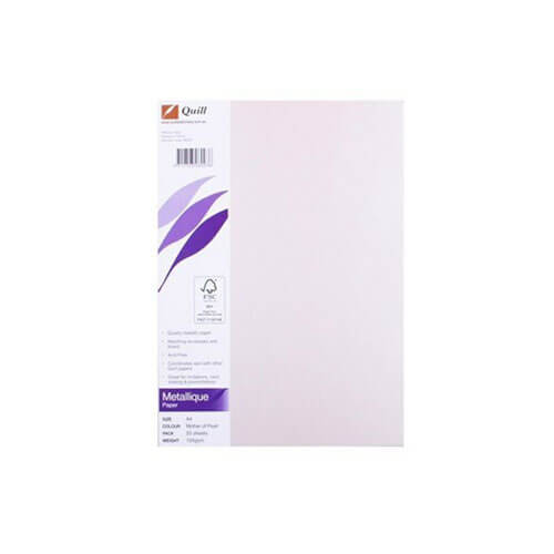 Quill A4 Metallique Paper (25pk) - Mother Of Pearl - $30.06