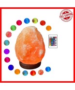 Hand-Carved Himalayan Salt Night Light - 16 Colors, Dimmable &amp; Remote Co... - $42.68 CAD