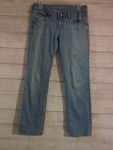 Bullhead Denim Jeans Women Teen Size 5 Blue Jeans Sunset Straight Leg 28 X 30 - £13.43 GBP