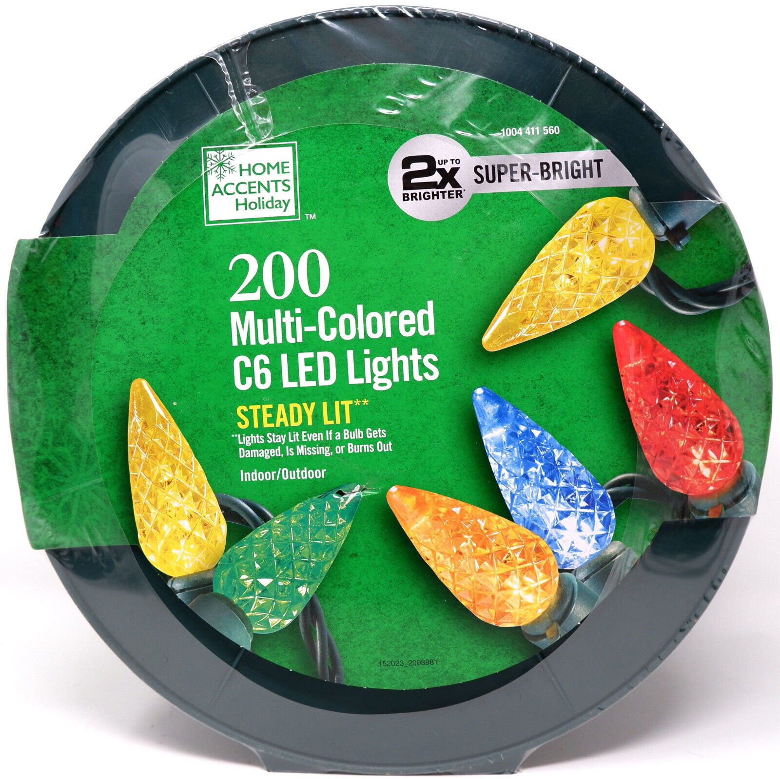 Primary image for HOME ACCENTS HOLIDAY 1004 411 560 200CT MULTICOLOR LED C6 66' GREEN STRING - NEW