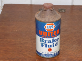 Vintage NAPA Heavy Duty Brake Fluid Empty 12 Ounce Can - $541.44 MXN