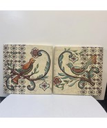 Set Of 2 Kate McRostie Treetop Bird 14x14 Gallery Wrapped Stretched Canv... - $54.16 CAD